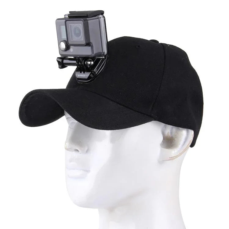 アウトドアサンハット トピ ベースボールキャップ カメラスタンドホルダーマウント GoPro & SJCAM & Xiaomi Xiaoyi スポーツアクションカメラ対応