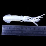 HENGJIA 5個セット イカ型プラスチックソフトベイト 人工釣りルアー バイオニック釣りベイト、長さ：9cm、発光、カラフルパイプ