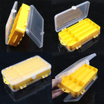 ポータブルアウトドアルアーボックス 透明プラスチック両面収納ボックス、サイズ：18 x 10 x 5cm