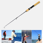 27cm ポータブル氷上釣り竿 エビ竿 ルアーロッド 釣りギア付属、伸長長さ：60cm、27cm