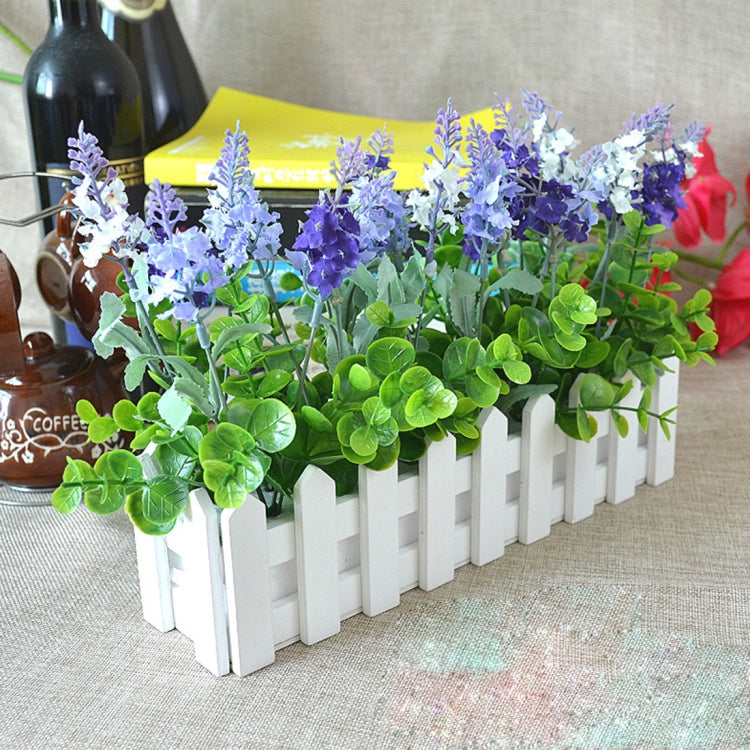 木製フラワープランター フェンス収納ホルダーポット、サイズ：40cm x 9cm x 11cm、長さ：40cm