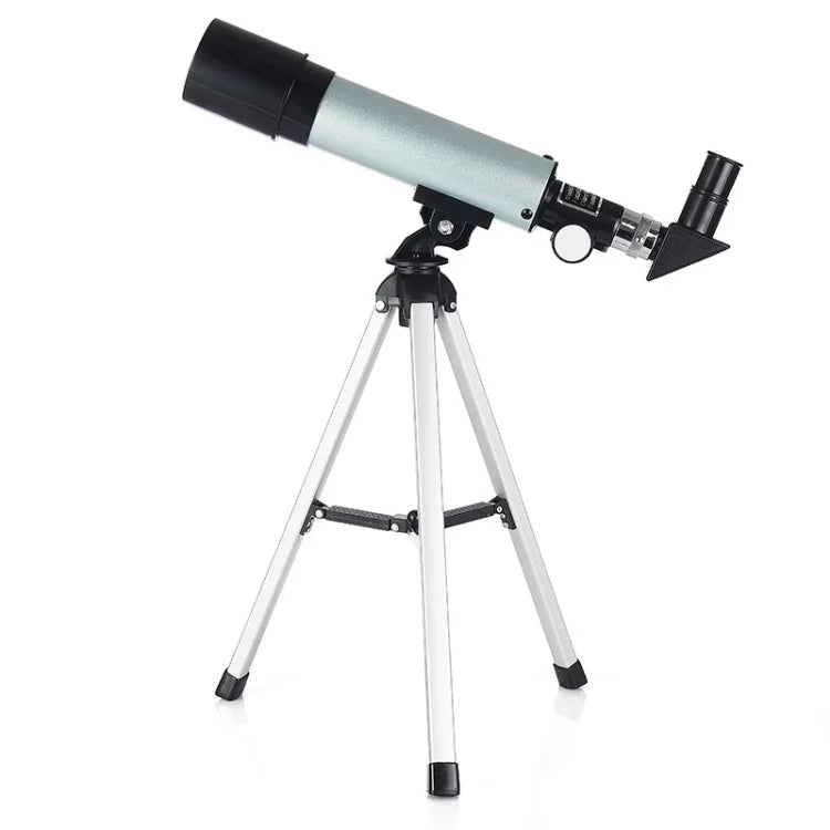 F36050 ポータブルプロフェッショナル高精細高倍率宇宙天体望遠鏡スポッティングスコープアルミ合金三脚付き（シルバー）、F36050