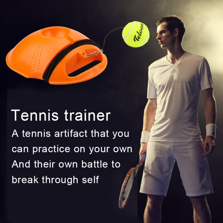 テニストレーナーセット リバウンドベースボード 自習練習トレーニングツール 初心者用スポーツ練習用ボール付き、ランダムカラー配送、テニストレーナー