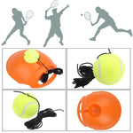 テニストレーナーセット リバウンドベースボード 自習練習トレーニングツール 初心者用スポーツ練習用ボール付き、ランダムカラー配送、テニストレーナー