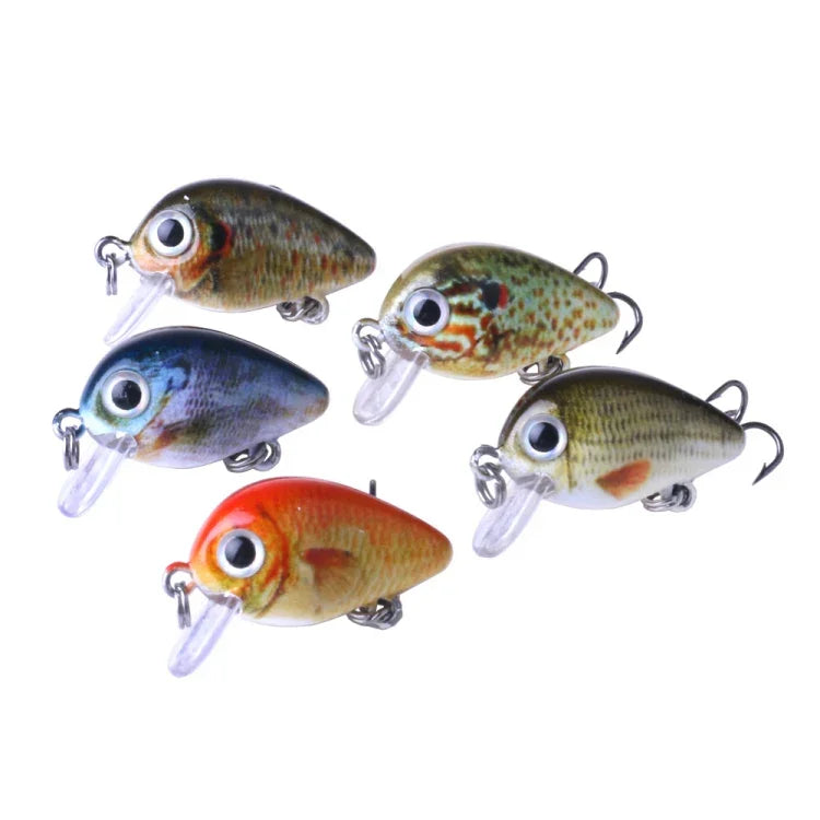 HENGJIA 5個セット 2.7cm/1.5g ルアーロックフィッシングルアーベイト バイオニックキット プラスチックボックス付き、Box008