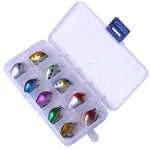 HENGJIA 10個セット 3cm/1.5g ルアーロックフィッシングルアーベイト バイオニックキット プラスチックボックス付き、Box014
