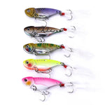 HENGJIA 5個セット 5.5cm/11g ルアーメタルVIBフィッシングルアーベイト バイオニックキット プラスチックボックス付き、Box018