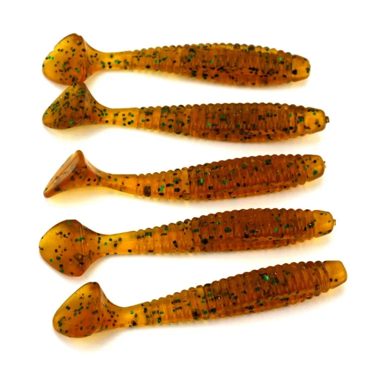 HENGJIA SO0205P 5個入り 8cm/5g スクリュー尾 ソフト釣りルアー 人工餌, SO0205P