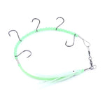 HENGJIA 32cm/7g 釣りナイフ 魚用ワイヤー 蓄光ナイトライト タコイカフック 5本フック