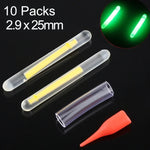 10パック OCEAN SUN 発光フロート 夜釣りライトスティック, 視認距離: 15m, サイズ: 2.9 x 25mm, 視認距離: 15m