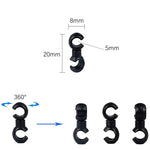 20個入りZTTO自転車MTBブレーキケーブルSスタイルクリップ、ランダムカラー配送、ZTTO S自転車スタイルクリップ