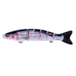 HENGJIA JM026 6号 12.7cm 22g 多節プラスチックハードベイト 人工釣りルアー トリプルフック付き ランダムカラー配送, JM026 6号 12.7cm