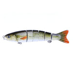 HENGJIA JM026 6号 12.7cm 22g 多節プラスチックハードベイト 人工釣りルアー トリプルフック付き ランダムカラー配送, JM026 6号 12.7cm