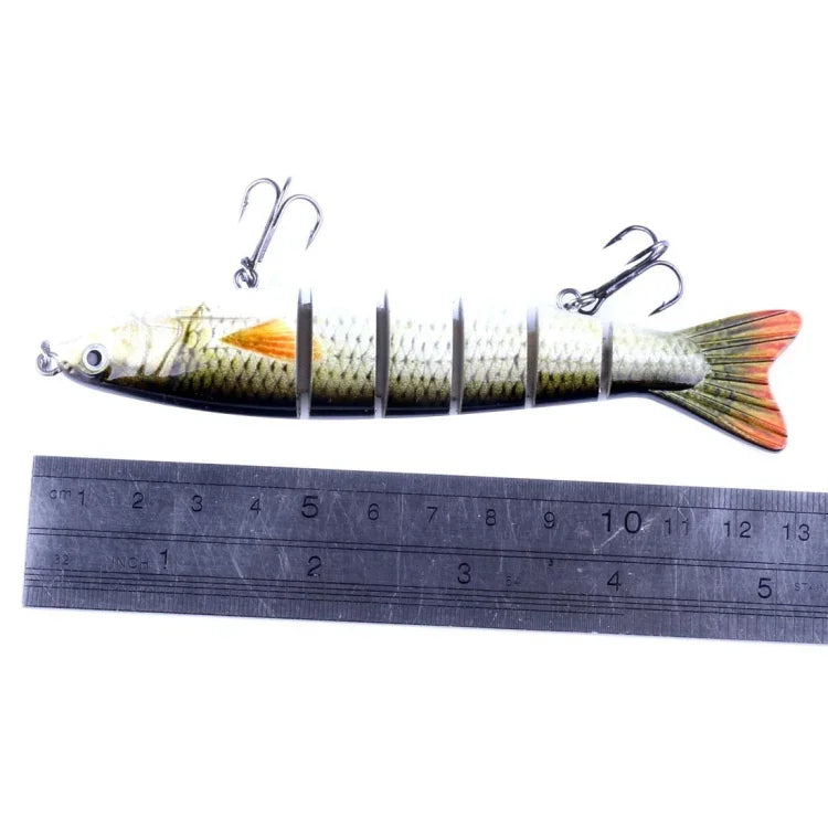 HENGJIA JM026 6号 12.7cm 22g 多節プラスチックハードベイト 人工釣りルアー トリプルフック付き ランダムカラー配送, JM026 6号 12.7cm