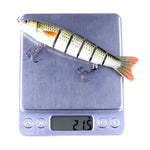HENGJIA JM026 6号 12.7cm 22g 多節プラスチックハードベイト 人工釣りルアー トリプルフック付き ランダムカラー配送, JM026 6号 12.7cm