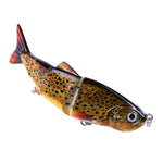 HENGJIA JM022-X 12cm 16.8g 多節プラスチックハードベイト 人工釣り餌 トレブルフック付き ランダムカラー配送 JM022-X 12cm