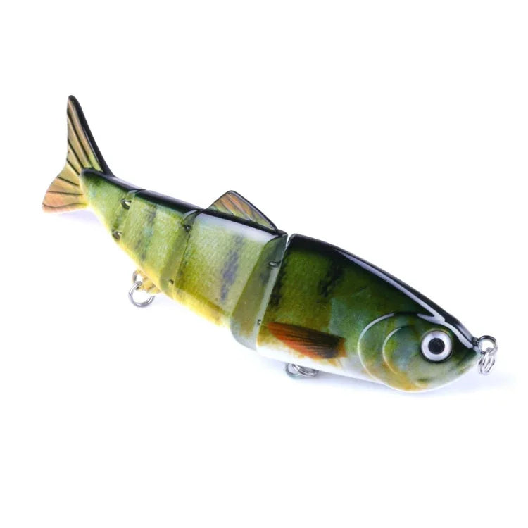 HENGJIA JM022-X 12cm 16.8g 多節プラスチックハードベイト 人工釣り餌 トレブルフック付き ランダムカラー配送 JM022-X 12cm