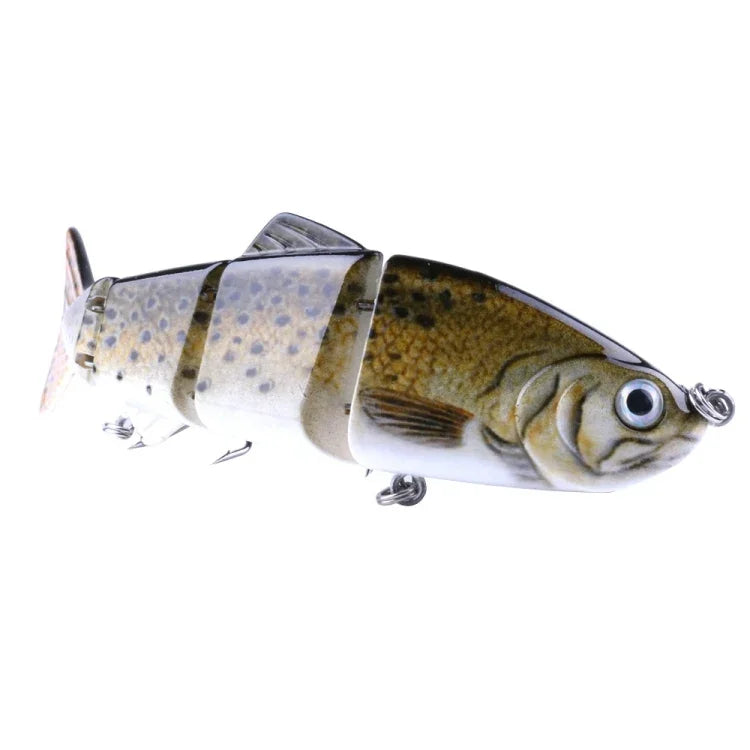 HENGJIA JM022-X 12cm 16.8g 多節プラスチックハードベイト 人工釣り餌 トレブルフック付き ランダムカラー配送 JM022-X 12cm