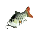 HENGJIA JM020 10cm 18g 多節プラスチックハードベイト 人工釣り餌 トレブルフック付き ランダムカラー配送 JM020 10cm