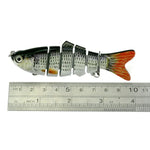 HENGJIA JM020 10cm 18g 多節プラスチックハードベイト 人工釣り餌 トレブルフック付き ランダムカラー配送 JM020 10cm