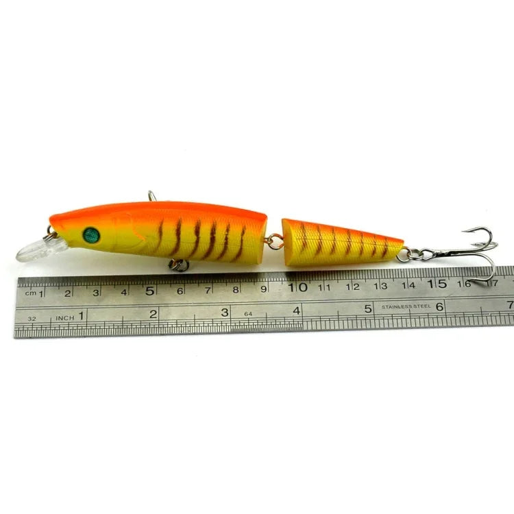 HENGJIA JM007-X 14cm 20.2g 2節プラスチックハードベイト 人工釣り餌 トレブルフック付き ランダムカラー配送 JM007-X 14cm