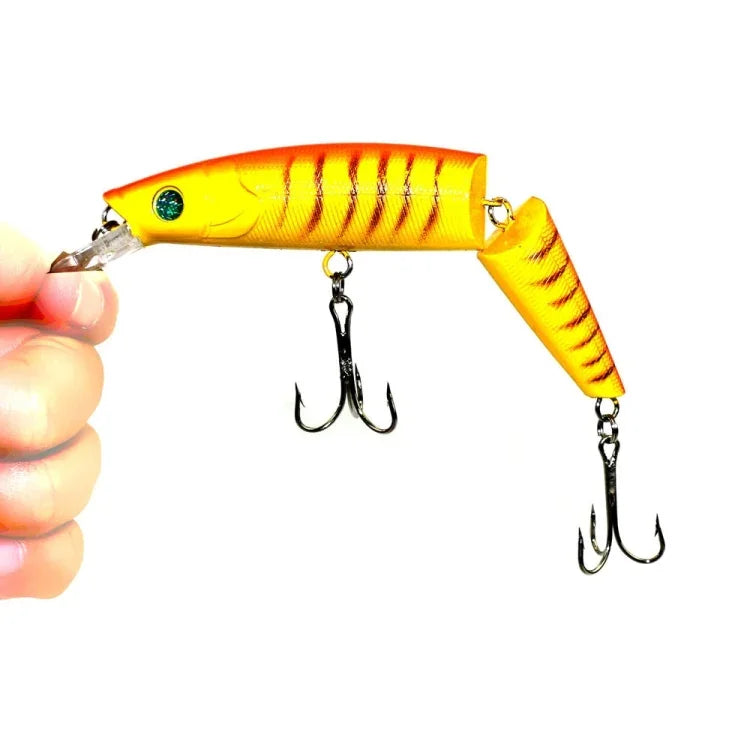 HENGJIA JM007-X 14cm 20.2g 2節プラスチックハードベイト 人工釣り餌 トレブルフック付き ランダムカラー配送 JM007-X 14cm