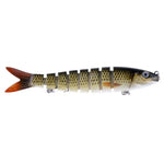 HENGJIA JM024-X 6# 13.6cm 18.7g 多節プラスチックハードベイト 人工釣り餌 トレブルフック付き ランダムカラー配送 JM024-X 6# 13.6cm