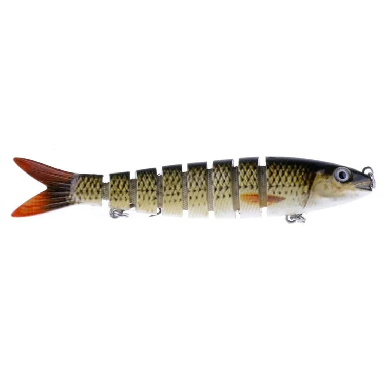 HENGJIA JM024-X 6# 13.6cm 18.7g 多節プラスチックハードベイト 人工釣り餌 トレブルフック付き ランダムカラー配送 JM024-X 6# 13.6cm