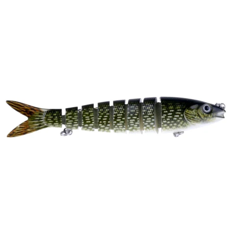 HENGJIA JM024-X 6# 13.6cm 18.7g 多節プラスチックハードベイト 人工釣り餌 トレブルフック付き ランダムカラー配送 JM024-X 6# 13.6cm