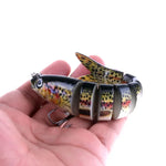 HENGJIA JM024-X 6# 13.6cm 18.7g 多節プラスチックハードベイト 人工釣り餌 トレブルフック付き ランダムカラー配送 JM024-X 6# 13.6cm