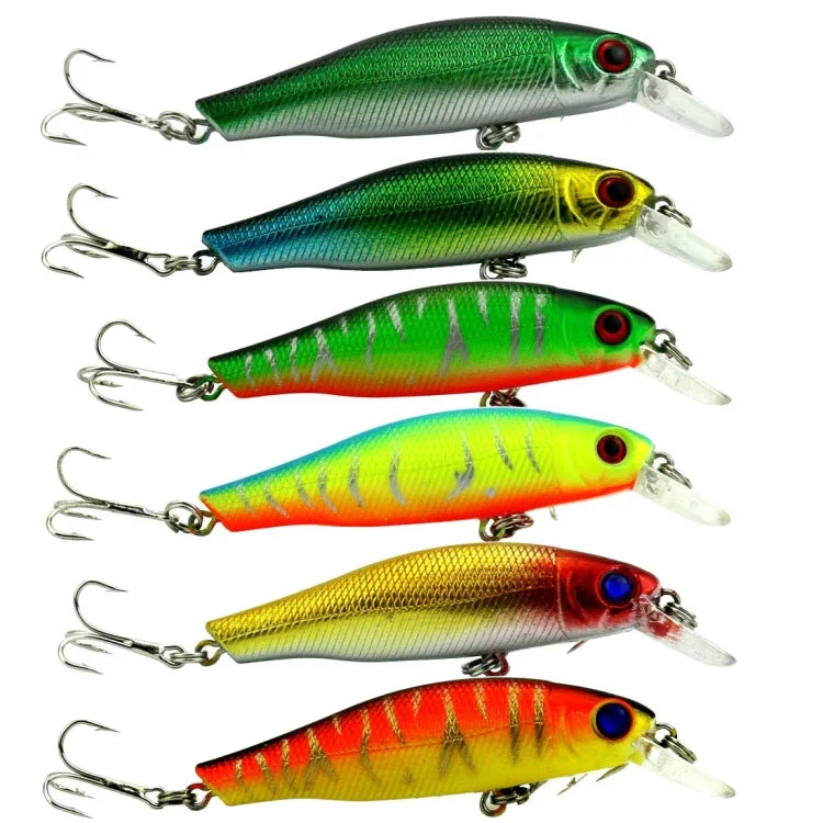 HENGJIA 6ピース 8.5cm 8.9g ミノープラスチックハードベイト 釣りルアーセット 釣りタックル餌、6ピース 8.5cm 8.9g