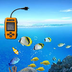 ポータブル有線魚群探知機 ソナーセンサー トランスデューサーとLCDディスプレイ付き, 魚群探知機