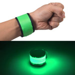LED発光スラップパットサークル屋外スポーツリストバンド、小サイズ：26*4cm、26x4cmライトグリーン、26x4cmレッド、26x4cmホワイト、26x4cmオレンジ、26x4cmピンク、26x4cmグリーン、26x4cmブルー