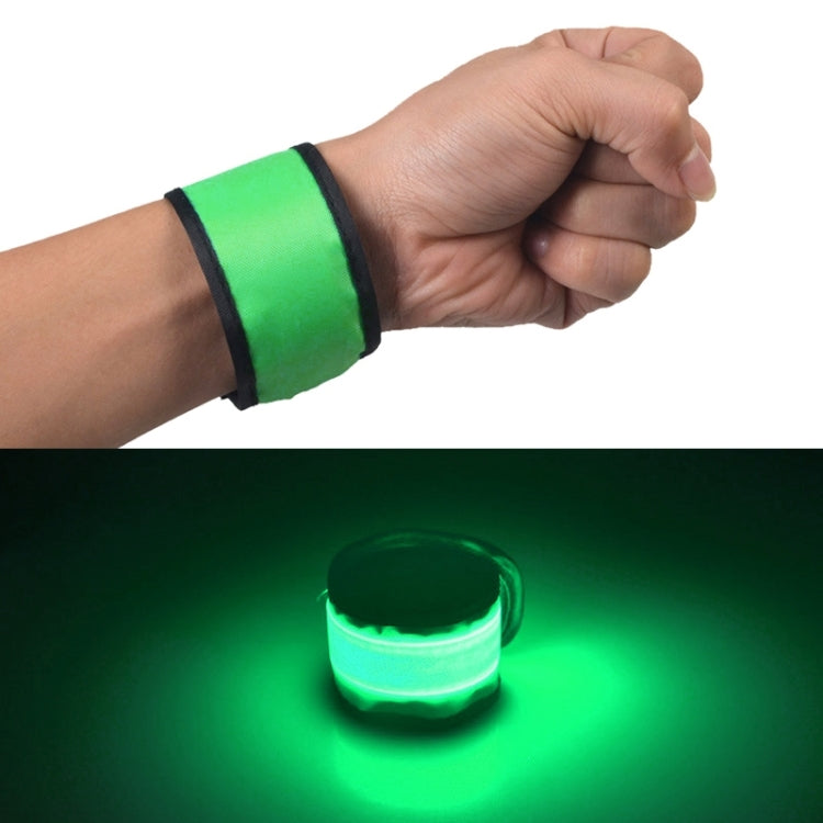 LED発光スラップパットサークル屋外スポーツリストバンド、小サイズ：26*4cm、26x4cmライトグリーン、26x4cmレッド、26x4cmホワイト、26x4cmオレンジ、26x4cmピンク、26x4cmグリーン、26x4cmブルー