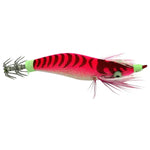 HENGJIA 8cm プラスチックハードベイト イカ釣りルアー デコイ 木製エビベイト, 1# (マゼンタ+ダークレッド), 2# (オレンジ+イエロー), 3# (イエロー), 5# (マゼンタ), 6# (オレンジ)