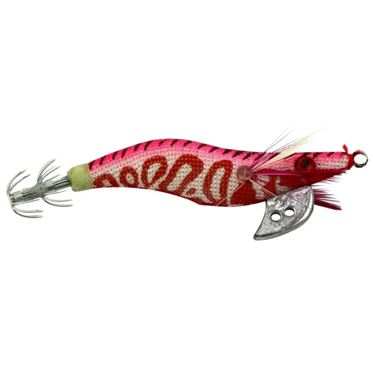 HENGJIA 8cm プラスチックハードベイト イカ釣りルアー デコイ 木製エビベイト, 1# (マゼンタ+ダークレッド), 2# (オレンジ+イエロー), 3# (イエロー), 5# (マゼンタ), 6# (オレンジ)