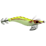 HENGJIA 8cm プラスチックハードベイト イカ釣りルアー デコイ 木製エビベイト, 1# (マゼンタ+ダークレッド), 2# (オレンジ+イエロー), 3# (イエロー), 5# (マゼンタ), 6# (オレンジ)