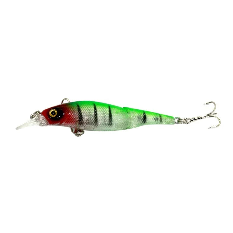 HENGJIA JM010-X 6# 8.8cm 7.4g 2セクション プラスチックハードベイト 人工釣りルアー トレブルフック付き, ランダムカラー配送, JM010-X 6# 8.8cm