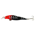HENGJIA JM010-X 6# 8.8cm 7.4g 2セクション プラスチックハードベイト 人工釣りルアー トレブルフック付き, ランダムカラー配送, JM010-X 6# 8.8cm