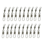 20個セット 8# 3.5cm 釣りコネクター バレルスイベル 安全スナップリング付き, 20個セット 8# 3.5cm