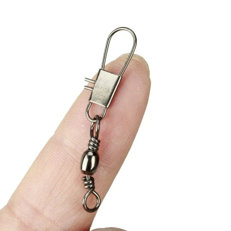 20個セット 8# 3.5cm 釣りコネクター バレルスイベル 安全スナップリング付き, 20個セット 8# 3.5cm