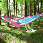 Portable Outdoor Parachute Hammock with Mosquito Nets, Army Green, Black, Dark Blue + Baby Blue, Pink Blue, Green, Blue