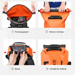 XINDA H-BAG03 20L アウトドア防水 アップストリーム収納 ショルダー登山バッグ、20L