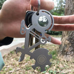 Bicycle Shape Portable Outdoor Survival Multi-function Tool Stainless Steel Card Knife, Card Knife