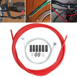 Universal Bicycle Brake Cable Tube Set, Orange, Green, Grey, Blue, Red, White, Yellow, Black