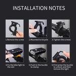 BX2 USB充電式 自転車ライト フロントハンドルバーLEDライト（3時間、L2ランプビーズ）、3時間、L2ランプビーズ