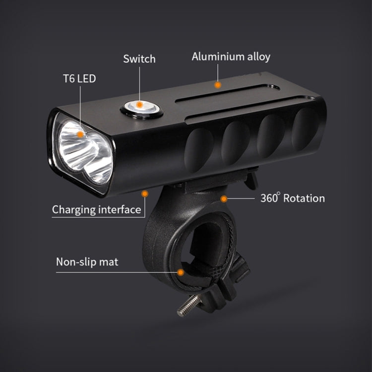 BX2 USB充電式 自転車ライト フロントハンドルバーLEDライト（3時間、L2ランプビーズ）、3時間、L2ランプビーズ