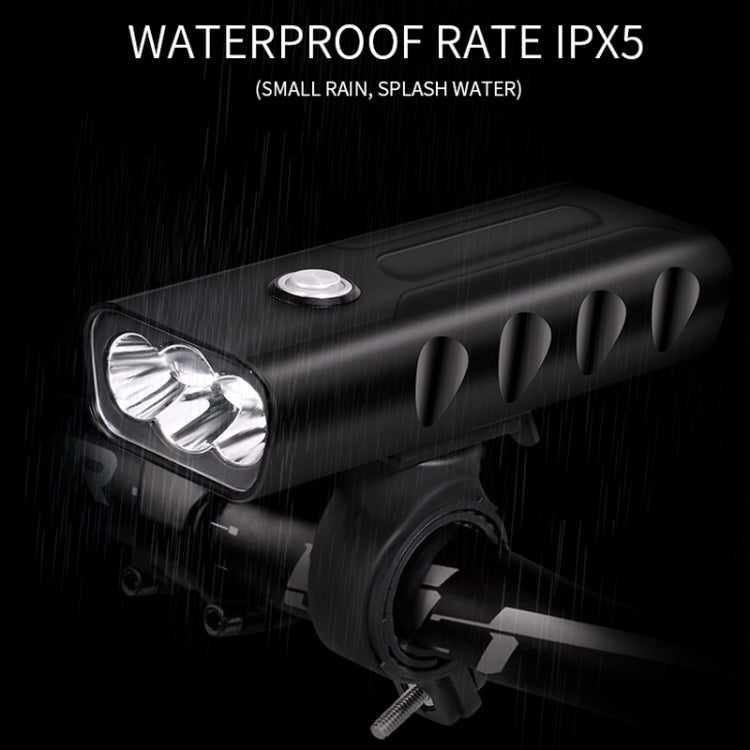 BX3 USB充電式 自転車ライト フロントハンドルバーLEDライト（10時間、T6+A02ランプ）、10時間、T6+A02ランプ