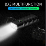 BX3 USB充電式 自転車ライト フロントハンドルバーLEDライト（10時間、T6+A02ランプ）、10時間、T6+A02ランプ