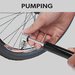 手動ミニポータブル自転車用アルミ合金ポンプ + プラスチック接着剤不要タイヤパッチ + タイヤレバー、インフレーター + プラスチック接着剤不要タイヤパッチ + タイヤレバー ブラック、インフレーター + プラスチック接着剤不要タイヤパッチ + タイヤレバー レッド
